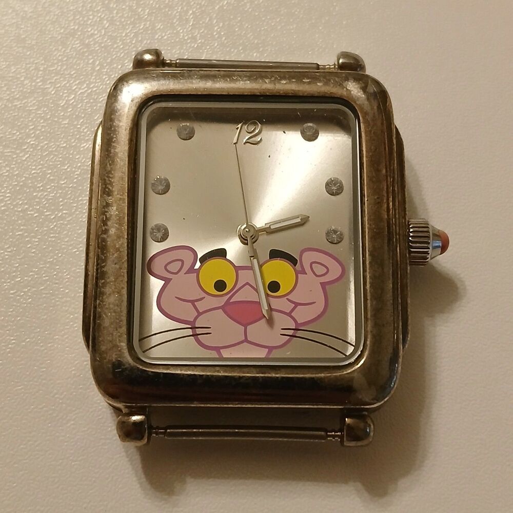 Parts Repair Y2K 2003 Pink Panther Unisex Quartz Watch Head 34.8mm - Untested